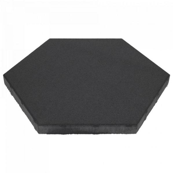 Soft Comfort Zeskant 60/52,5x30x4 cm Nero