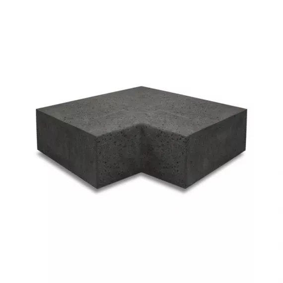 Oud Hollandse hoekstuk traptreden 90° binnen 37x15 carbon
