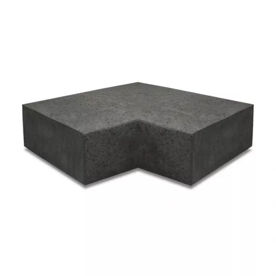 Oud Hollandse hoekstuk traptreden 90° binnen 40x20 carbon