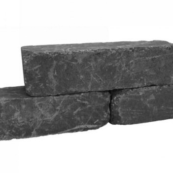 Linia Excellence Getrommeld 15x15x60 cm Grijs/Zwart