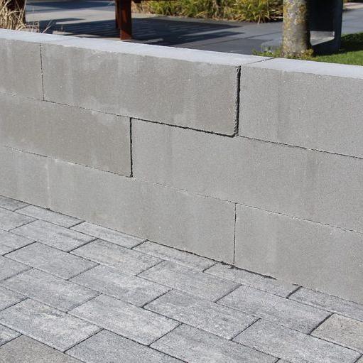 Palissade block wave 60x15x15cm grijs